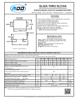 SL35A Datasheet PDF Jiangsu Yutai Electronics Co., Ltd
