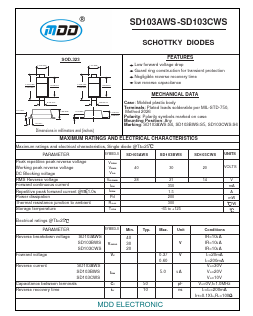 SD103AWS Datasheet PDF Jiangsu Yutai Electronics Co., Ltd