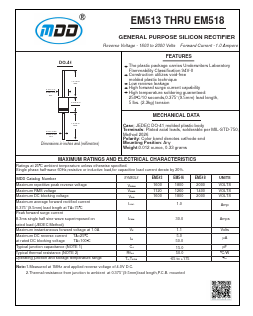 EM513 Datasheet PDF Jiangsu Yutai Electronics Co., Ltd