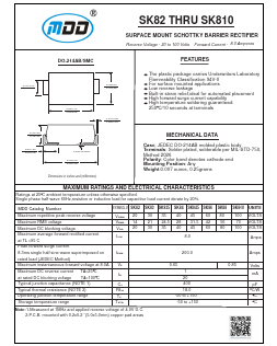 SK82 Datasheet PDF Jiangsu Yutai Electronics Co., Ltd
