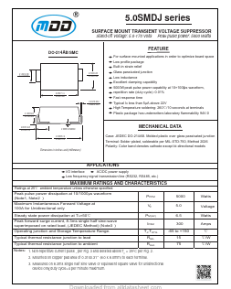 5.0SMDJ58A Datasheet PDF Jiangsu Yutai Electronics Co., Ltd