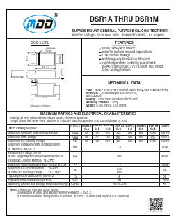 DSR1A Datasheet PDF Jiangsu Yutai Electronics Co., Ltd