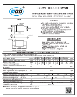 SS510F Datasheet PDF Jiangsu Yutai Electronics Co., Ltd