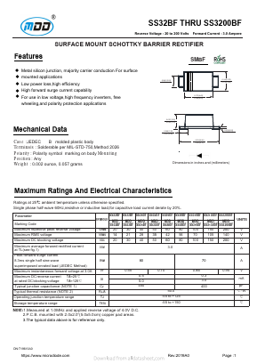 SS36BF Datasheet PDF Jiangsu Yutai Electronics Co., Ltd