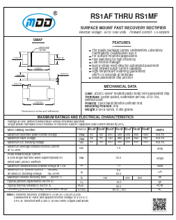 RS1MF Datasheet PDF Jiangsu Yutai Electronics Co., Ltd
