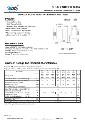SL1080 Datasheet PDF Jiangsu Yutai Electronics Co., Ltd