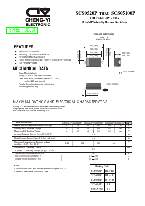 SCS0530P Datasheet PDF CHENG-YI ELECTRONIC CO., LTD.