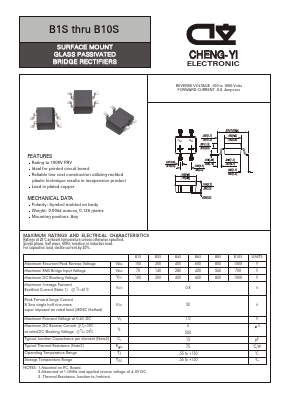 B1S Datasheet PDF CHENG-YI ELECTRONIC CO., LTD.