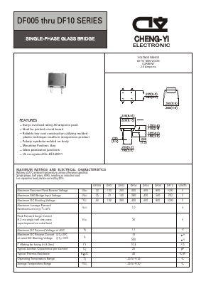 DF005 Datasheet PDF CHENG-YI ELECTRONIC CO., LTD.