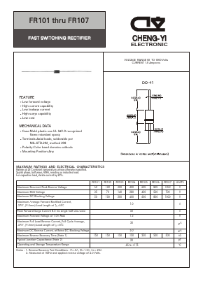 FR102 Datasheet PDF CHENG-YI ELECTRONIC CO., LTD.
