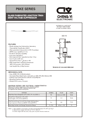P6KE27 Datasheet PDF CHENG-YI ELECTRONIC CO., LTD.