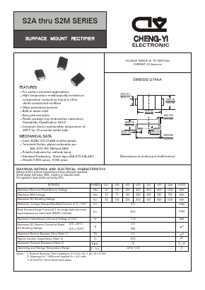 S2A Datasheet PDF CHENG-YI ELECTRONIC CO., LTD.