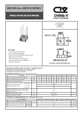 MB1005 Datasheet PDF CHENG-YI ELECTRONIC CO., LTD.