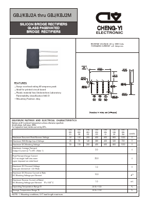 GBJ2A Datasheet PDF CHENG-YI ELECTRONIC CO., LTD.