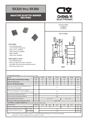 SK340 Datasheet PDF CHENG-YI ELECTRONIC CO., LTD.