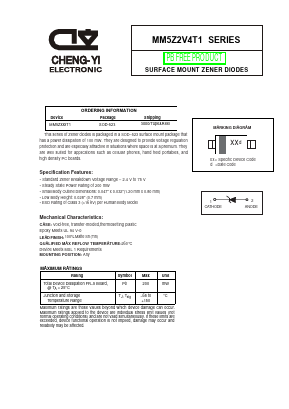 MM5Z22VT1 Datasheet PDF CHENG-YI ELECTRONIC CO., LTD.