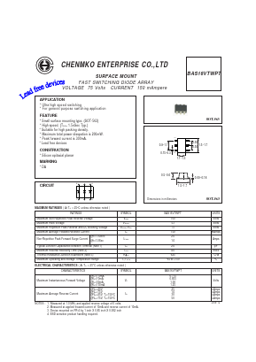 BAS16VTWPT Datasheet PDF CHENMKO CO., LTD.