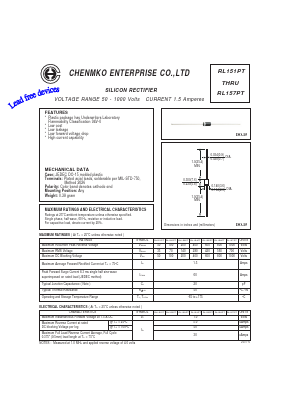 RL156PT Datasheet PDF CHENMKO CO., LTD.