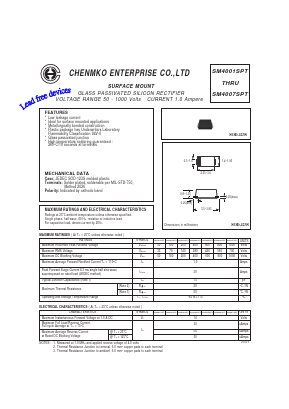 SM4007SPT Datasheet PDF CHENMKO CO., LTD.