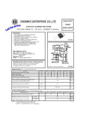 S08A70PT Datasheet PDF CHENMKO CO., LTD.