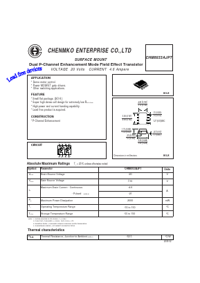 CHM8933AJPT Datasheet PDF CHENMKO CO., LTD.
