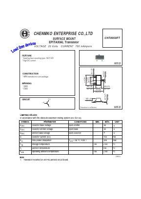 CHT8050PT Datasheet PDF CHENMKO CO., LTD.