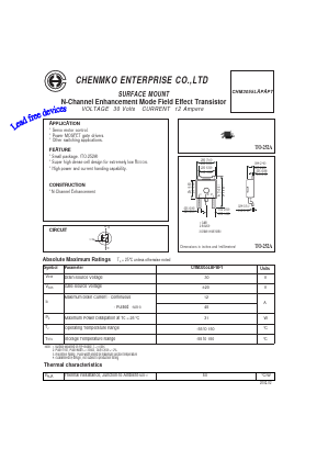 CHM3055LAPAPT Datasheet PDF CHENMKO CO., LTD.
