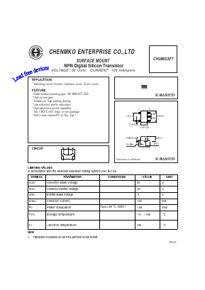 CHUMG3PT Datasheet PDF CHENMKO CO., LTD.