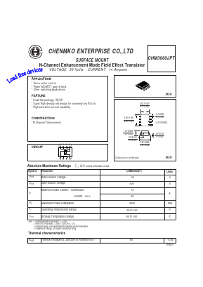 CHM3060JPT Datasheet PDF CHENMKO CO., LTD.
