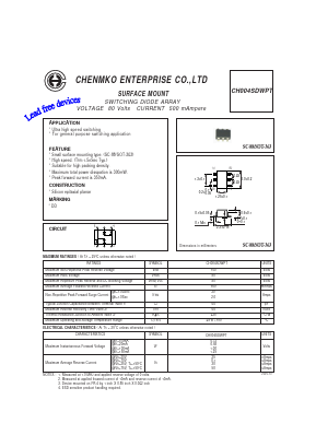 CH004SDWPT Datasheet PDF CHENMKO CO., LTD.