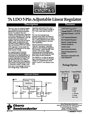 CS5257A-1GDPR5 Datasheet PDF Cherry semiconductor