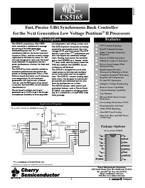 CS5165GDW16 Datasheet PDF Cherry semiconductor
