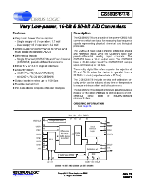 CS5506-BP Datasheet PDF Cirrus Logic