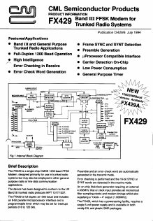 FX429LG Datasheet PDF CML Microsystems Plc