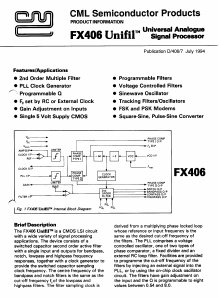 FX406 Datasheet PDF CML Microsystems Plc