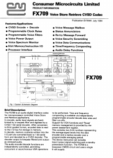 FX709LH Datasheet PDF CML Microsystems Plc