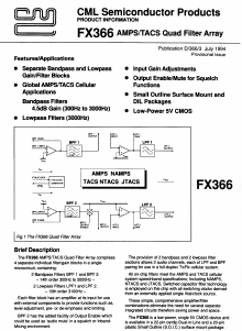 FX366DW Datasheet PDF CML Microsystems Plc