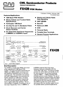 FX439LQ Datasheet PDF CML Microsystems Plc