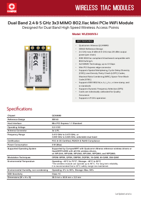 WLE900VX-I Datasheet PDF Compex Systems Pte. Lte.