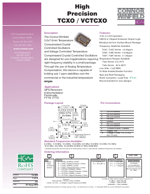 TH6F-020.0M Datasheet PDF Connor-Winfield Corporation