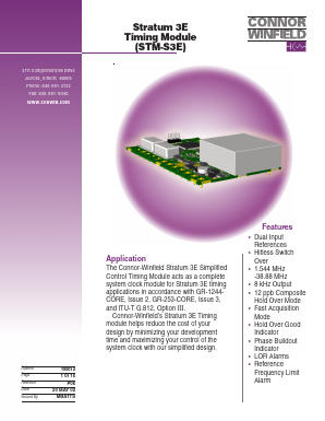 STM-S3E Datasheet PDF Connor-Winfield Corporation