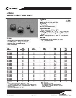 LD1-2R2-R Datasheet PDF Cooper Bussmann, Inc.