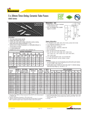 S505-4-R Datasheet PDF Cooper Bussmann, Inc.