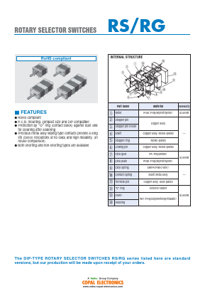 RS2-110S-D15 Datasheet PDF Copal Electronics