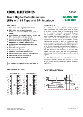 DP7401 Datasheet PDF Copal Electronics