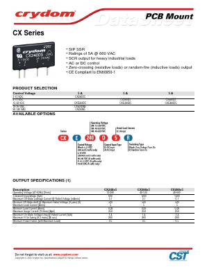 CX240A5 Datasheet PDF Crydom Inc.,