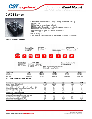 CWA4890ES-10 Datasheet PDF Crydom Inc.,