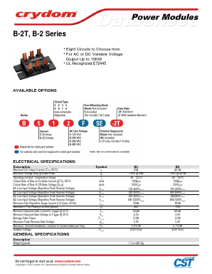 B523-2 Datasheet PDF Crydom Inc.,