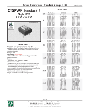 CTSPWF-603-S Datasheet PDF Central Technologies