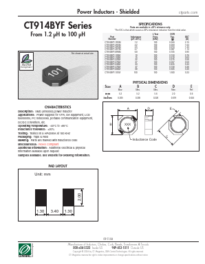 CT914BYF-330M Datasheet PDF Central Technologies